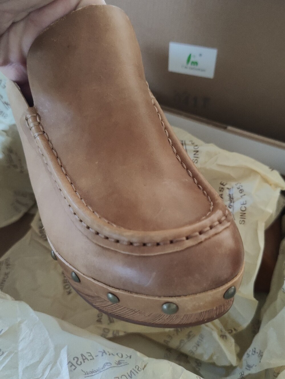 KORK-EASE Carmella Harness Wooden Nubuck Clogs 9 - Picture 4 of 12